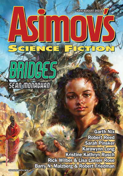 cover of Asimov's Science Fiction magazine, Jul/Aug 2023